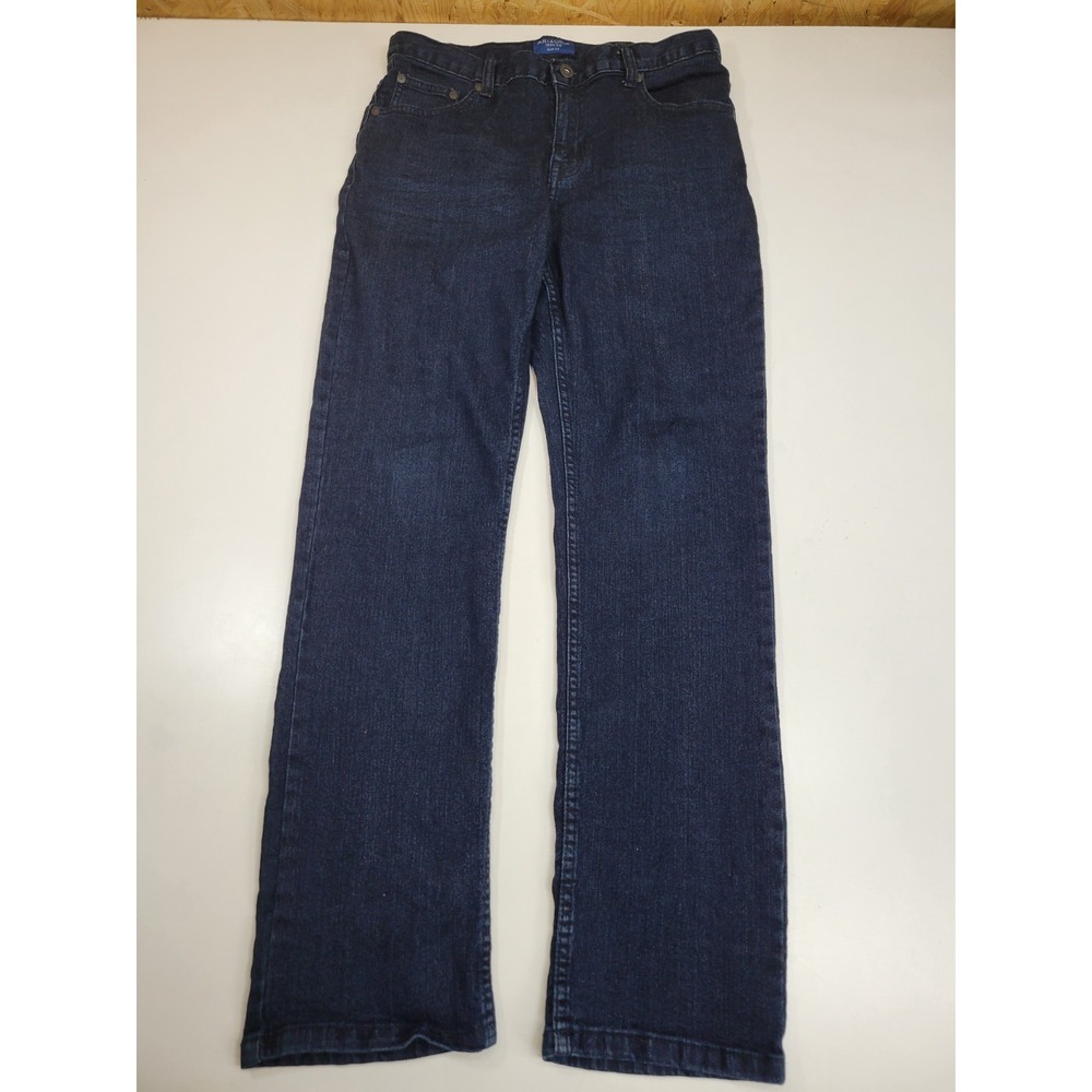Arizona Jean Co Boys Slim‎ Fit Jeans Size 16 Husky Dark Wash Stretch Straight...